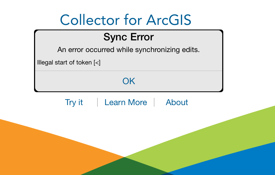 ArcGIS Collector Illegal Start of Token cover image