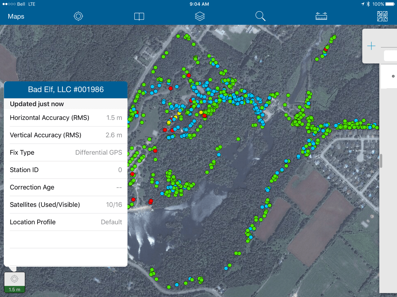 iOS ArcGIS Collector 10.4 with the Bad Elf GNSS Surveyor